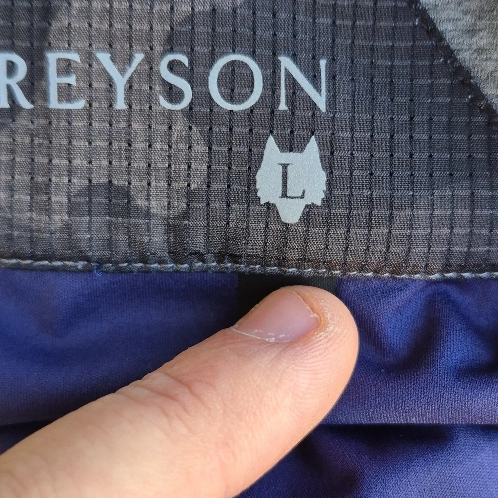 GREYSON‎ Grey Blue Golf Mens Large Quarter Zip Pullover Light Jacket